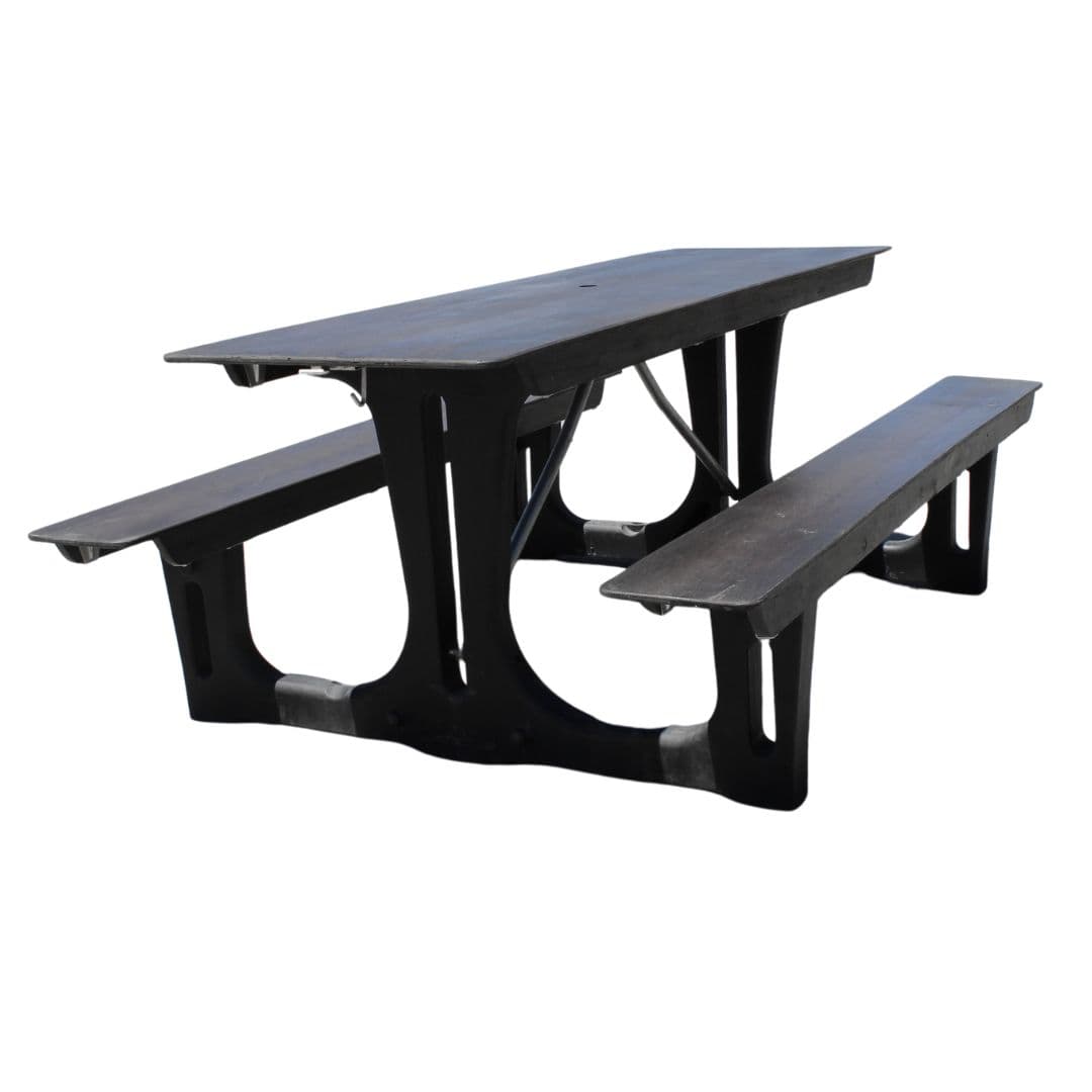 Folding Picnic Tables - Wooden - Black